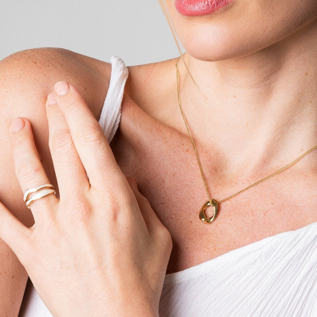 Abstract Gold Ring Margot