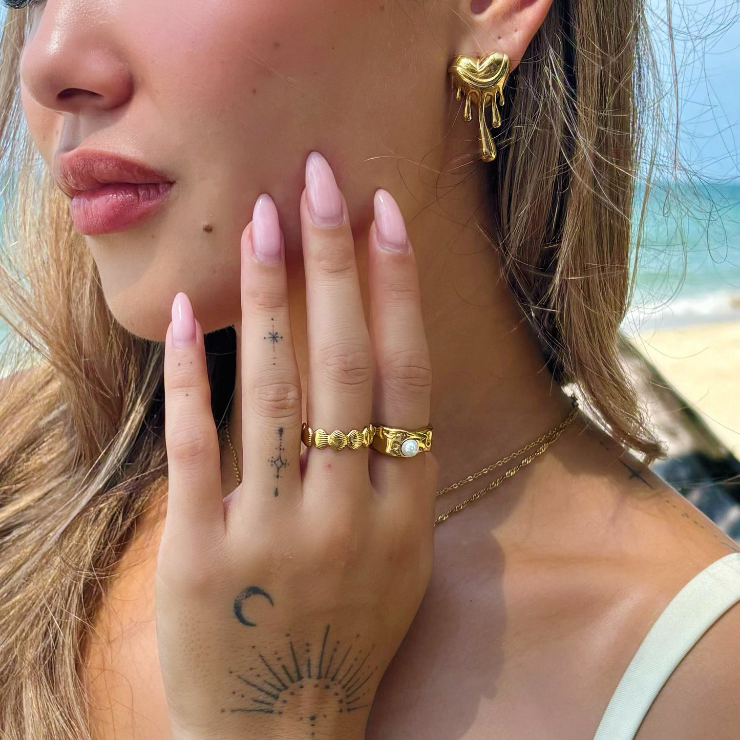 Artistic Gold Earrings for Women Margot