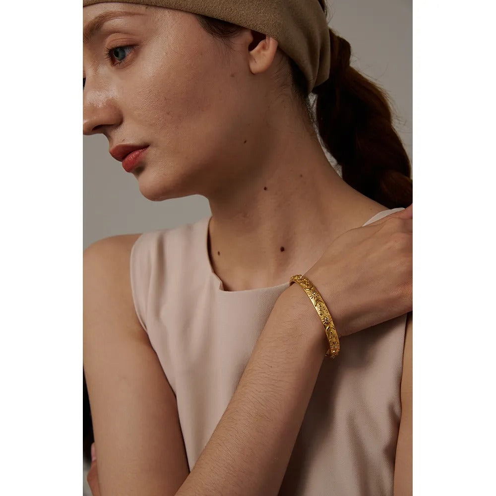 Celestial Gold Bangle Bracelet Margot
