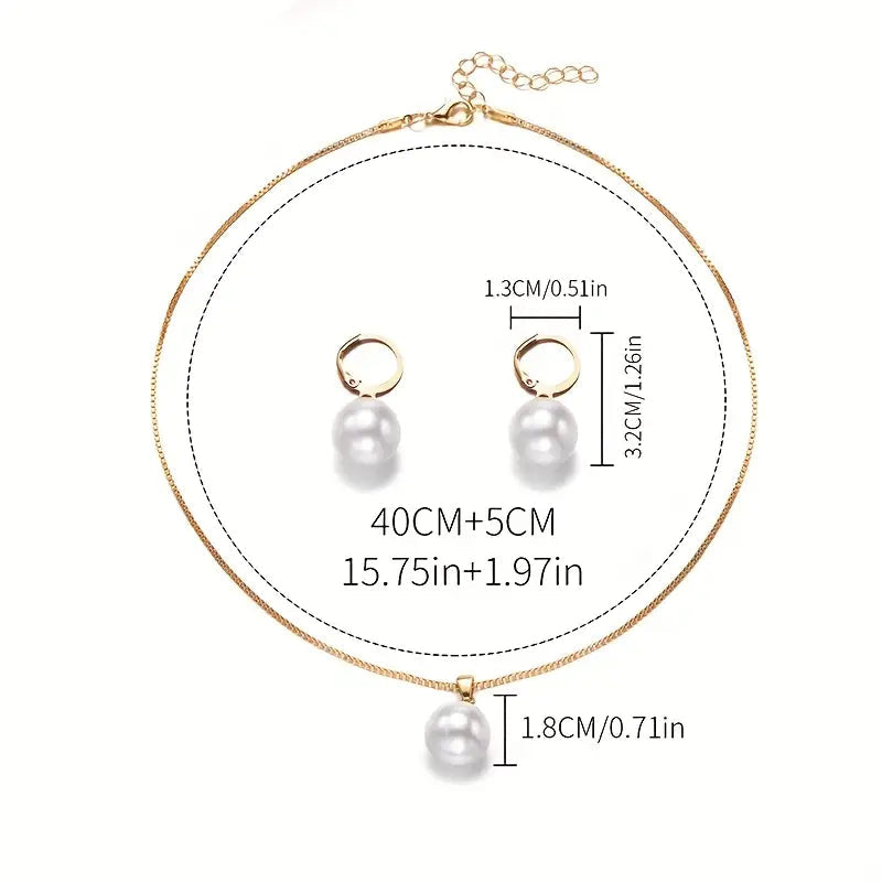 Classic Pearl Necklace Silver Margot