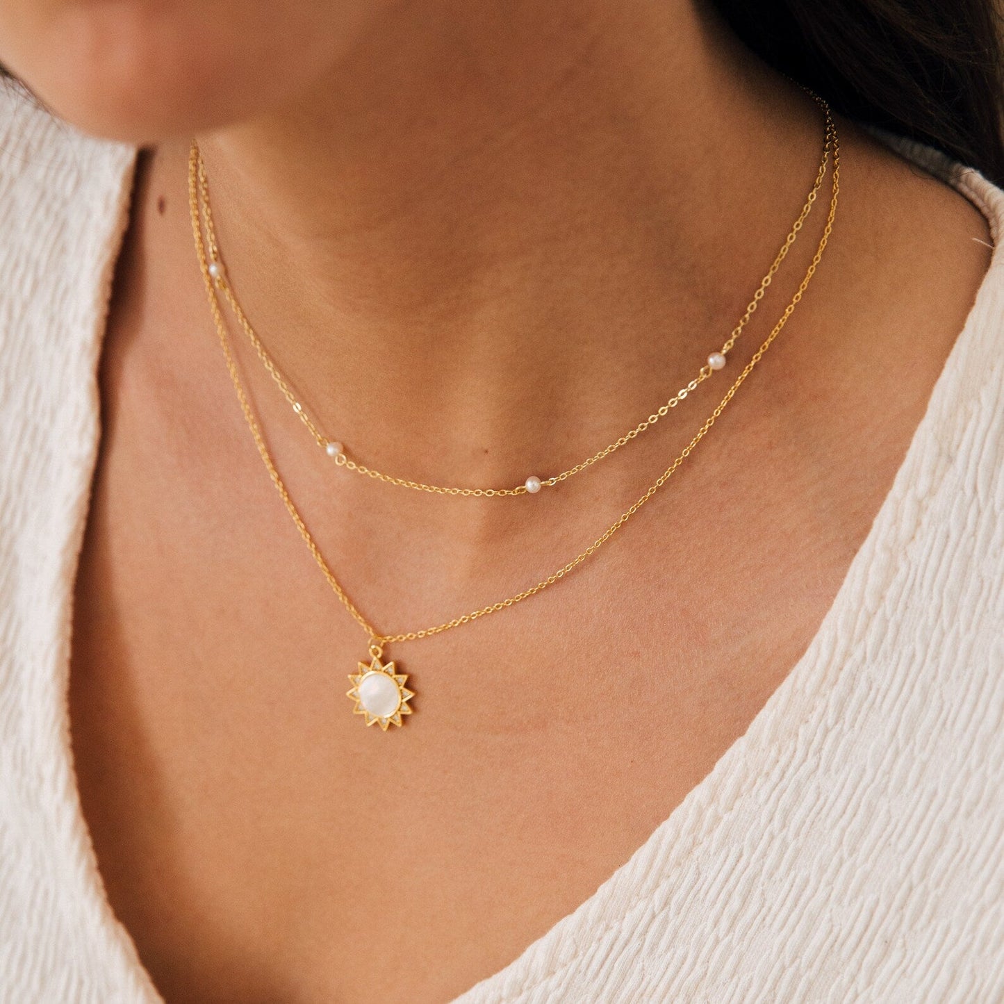 Dainty Pearl Necklace Margot