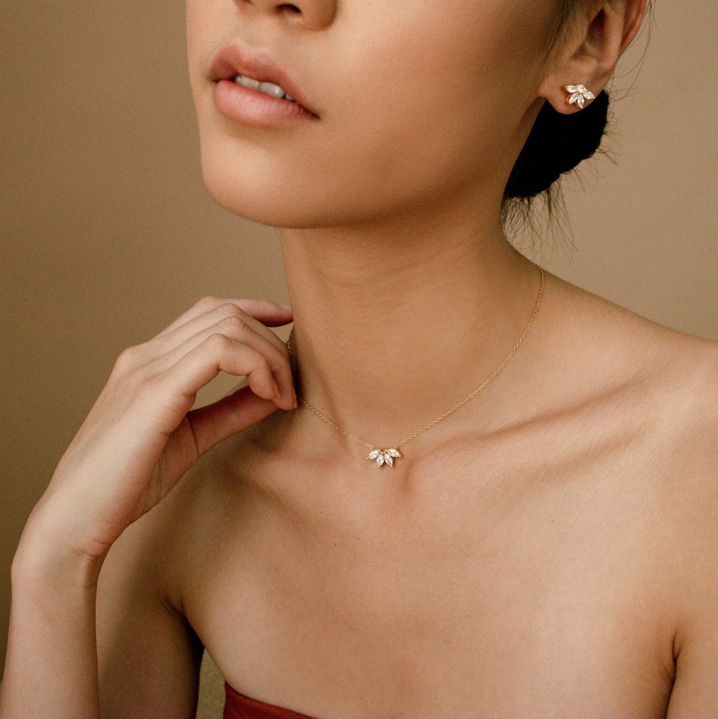 Floral-Inspired Diamond Necklace Margot