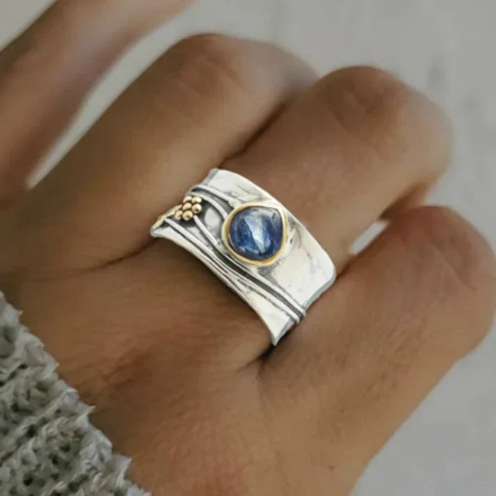 Gemstone Silver Statement Ring Margot