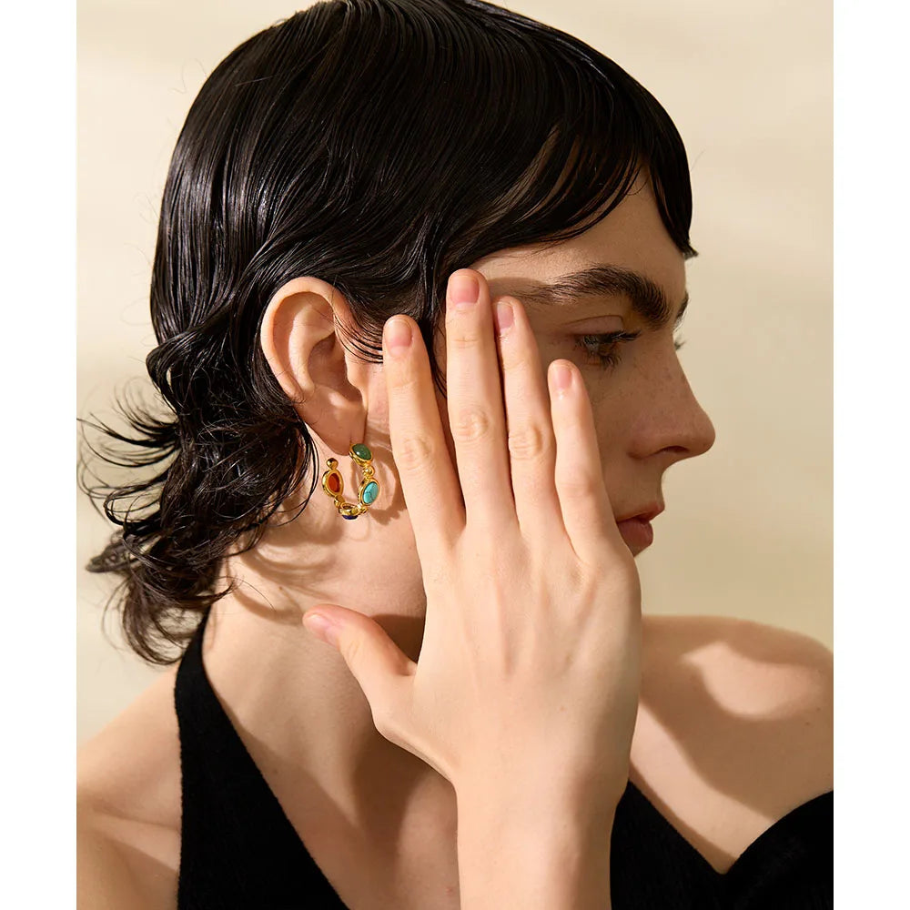 Geometric Gold Earrings Margot