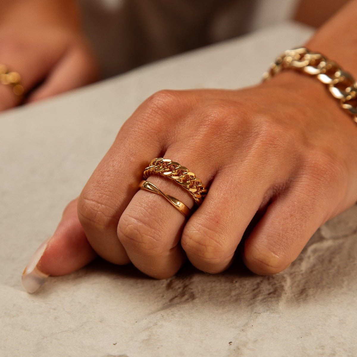 Gold Chain Ring Margot