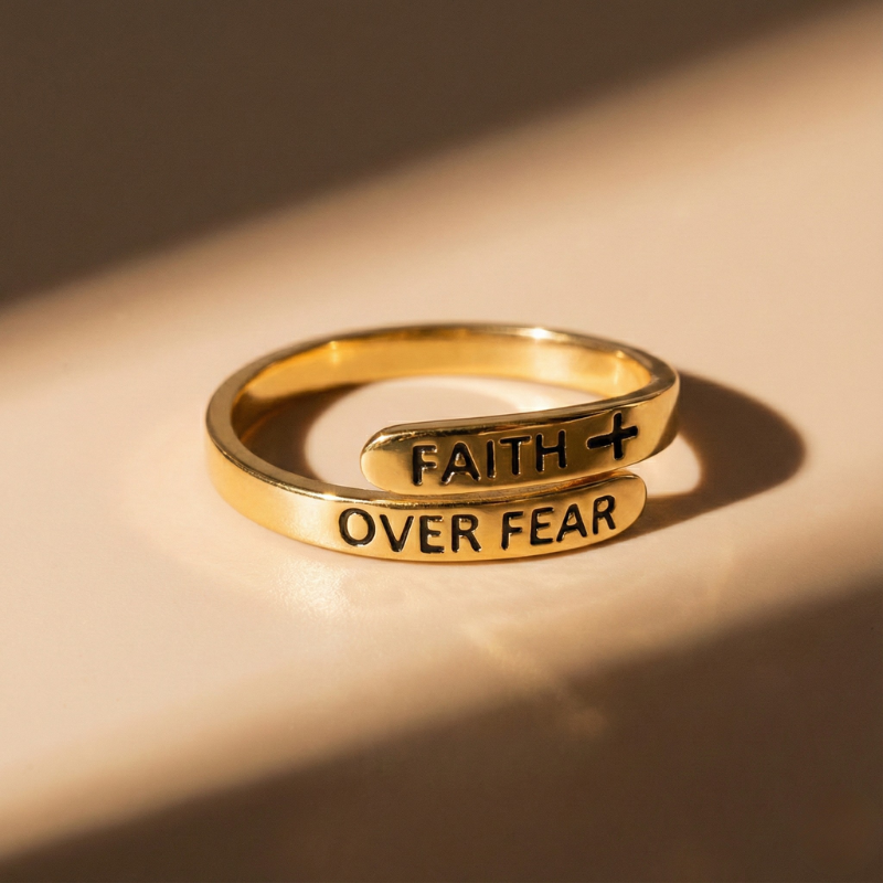 Gold Faith Over Fear Ring Margot