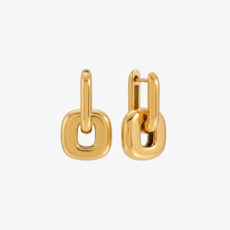 Gold Link Earrings Margot
