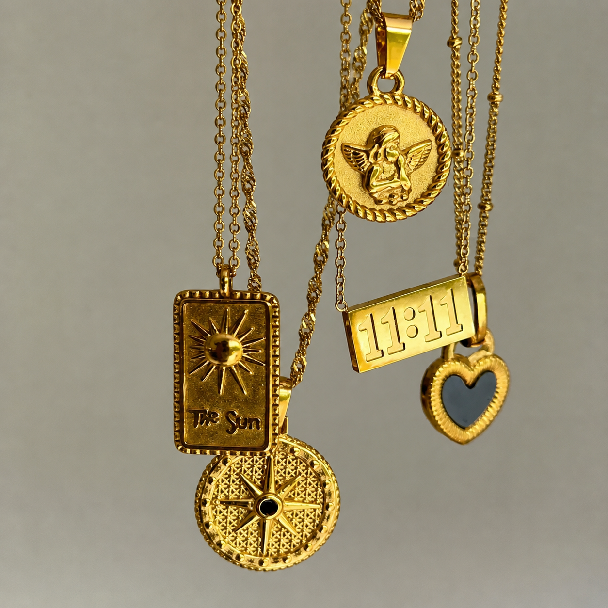 Gold Lucky Elevens Necklace Margot