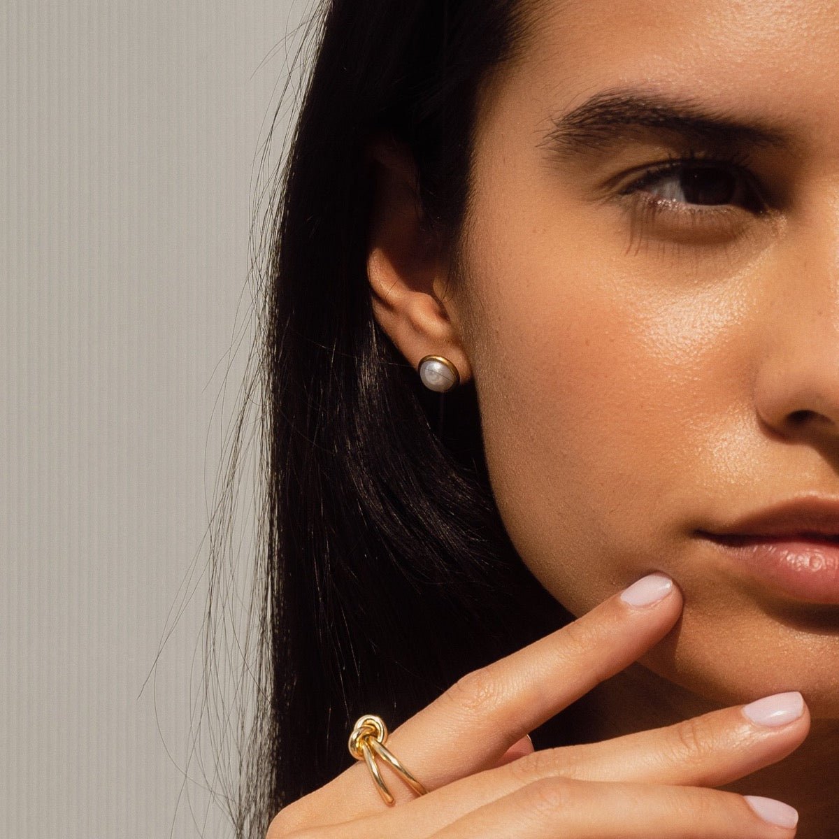 Gold Pearl Earrings Margot