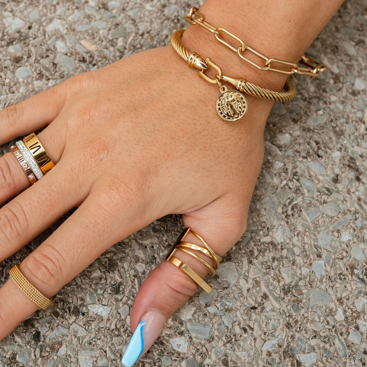 Gold São Bento Pendant Bracelet Margot