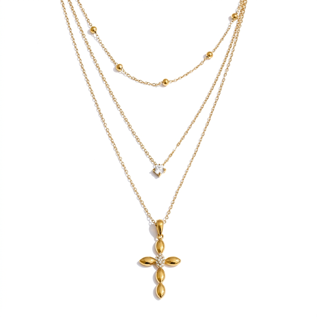 Layered Gold Necklace Margot
