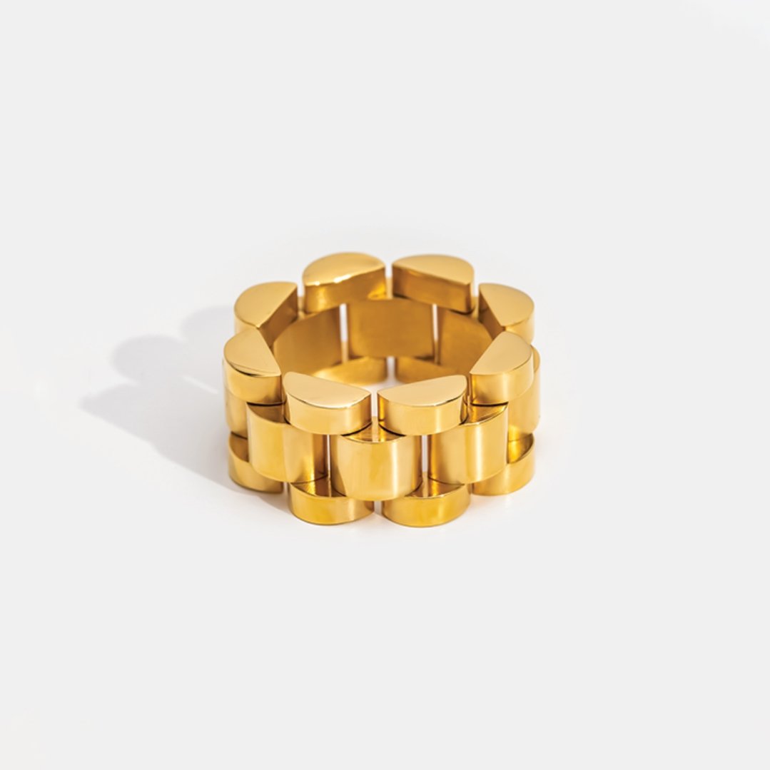 Minimalist Wide Gold Ring Margot
