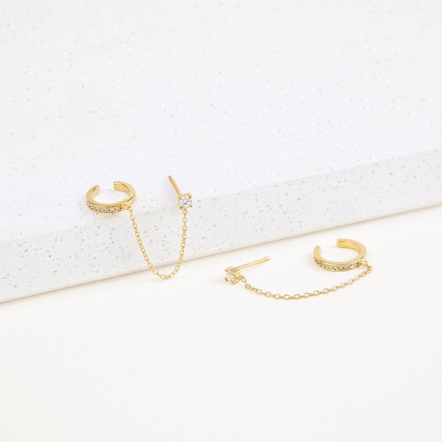 Pave Chain Earrings Margot
