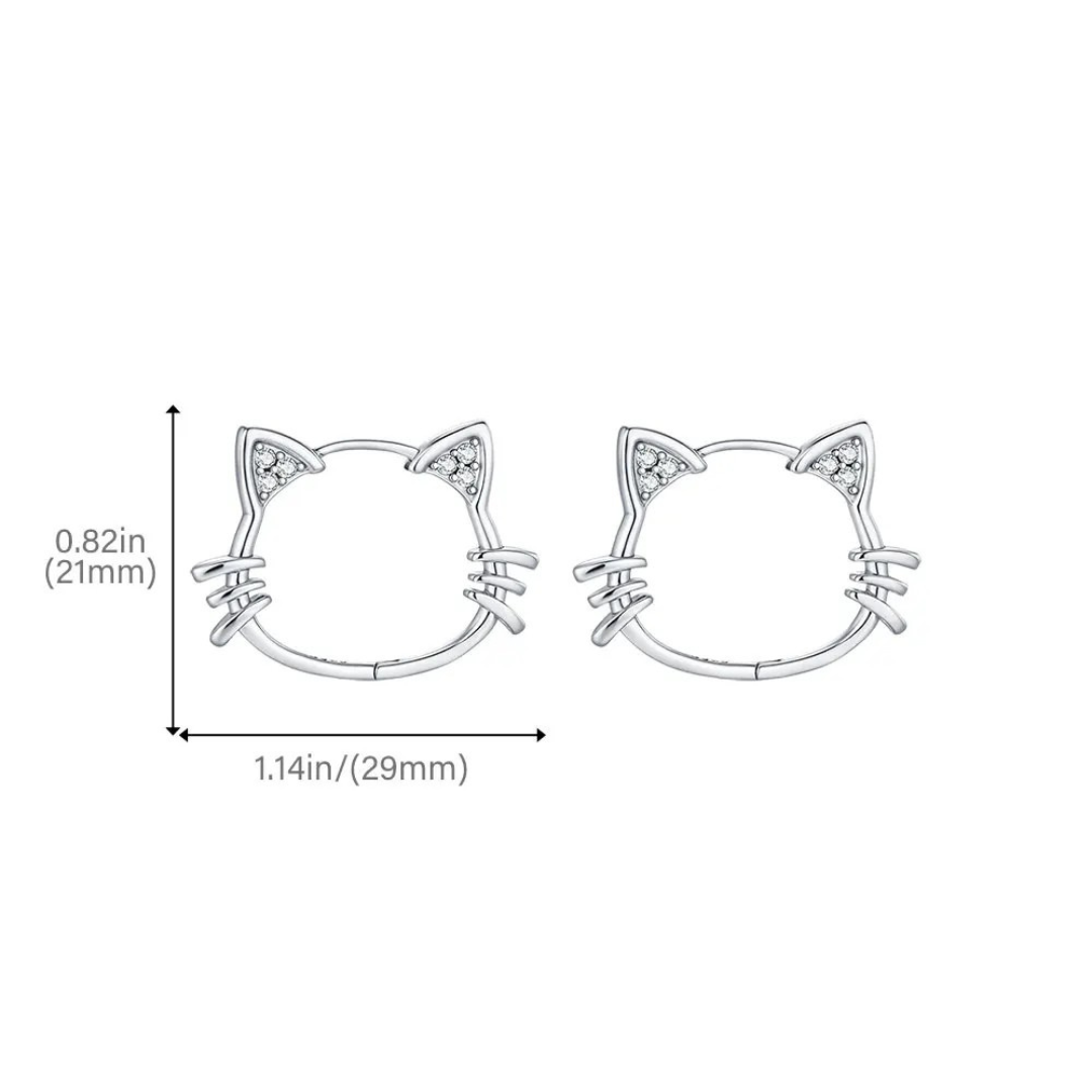 Playful Silver Hoops Earrings Margot