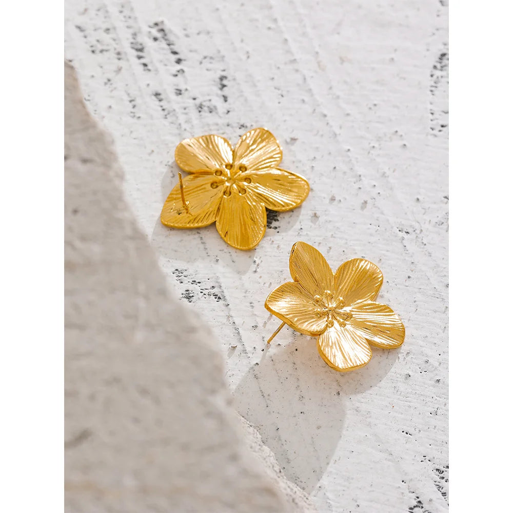 Radiant Gold Flower Earrings Margot