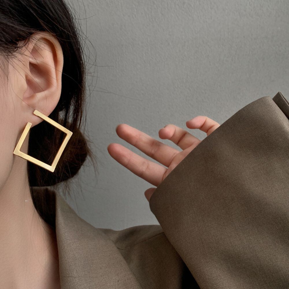 Square Gold Hoop Earrings Margot