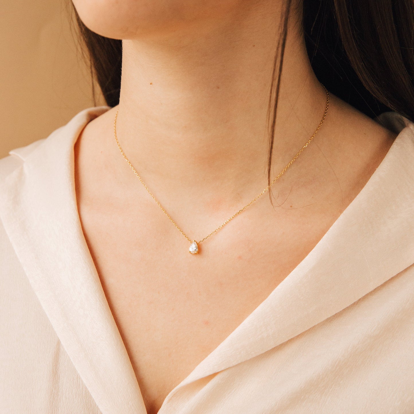 Teardrop Diamond Necklace Margot