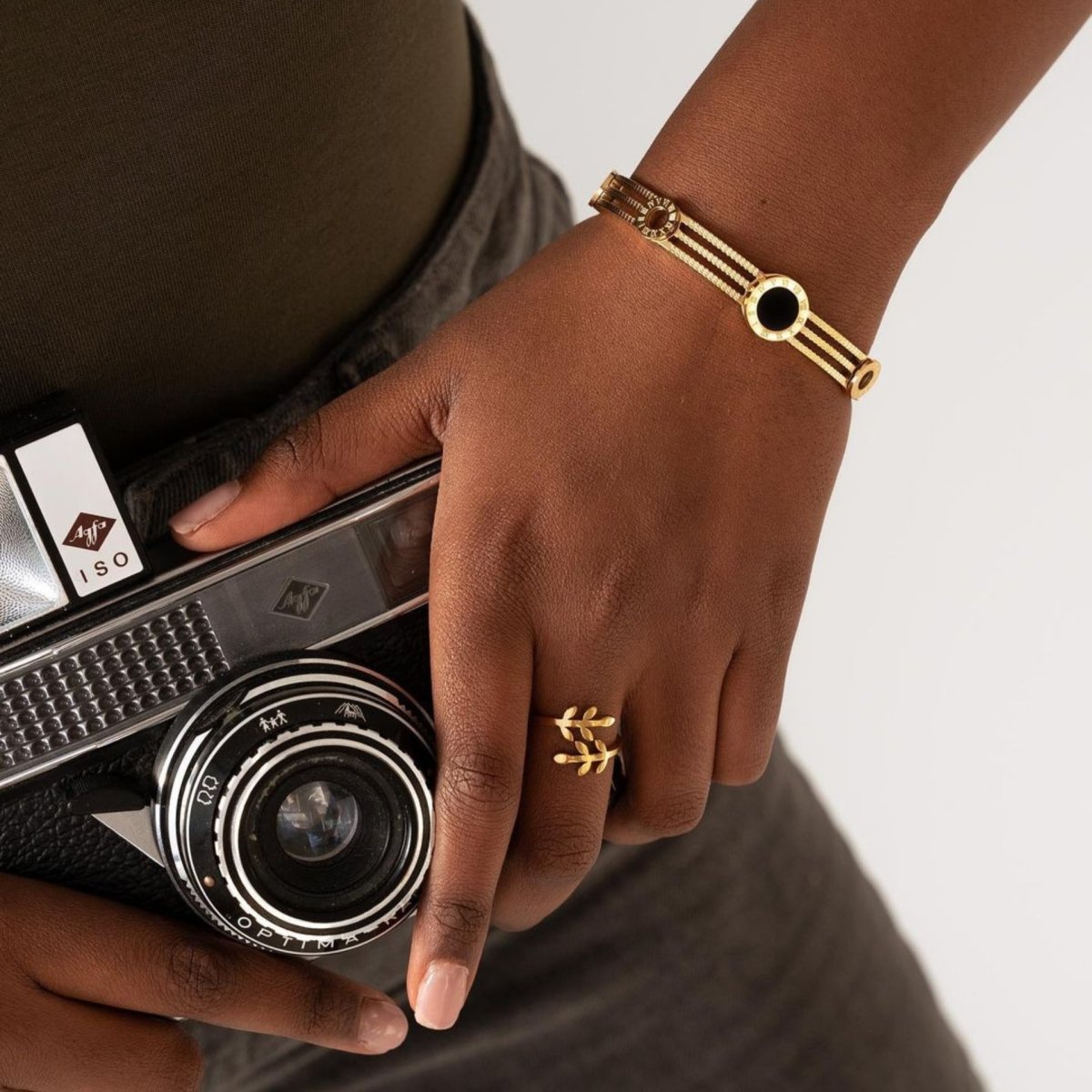 Triple Onyx Gold Bracelet Margot