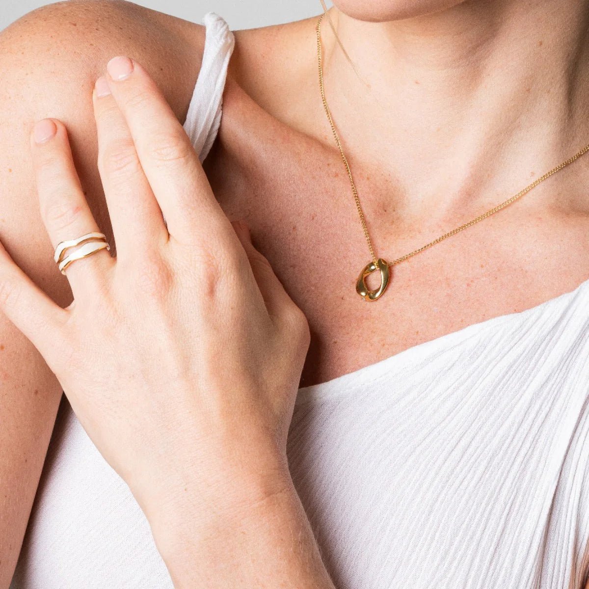 Abstract Gold Ring Margot