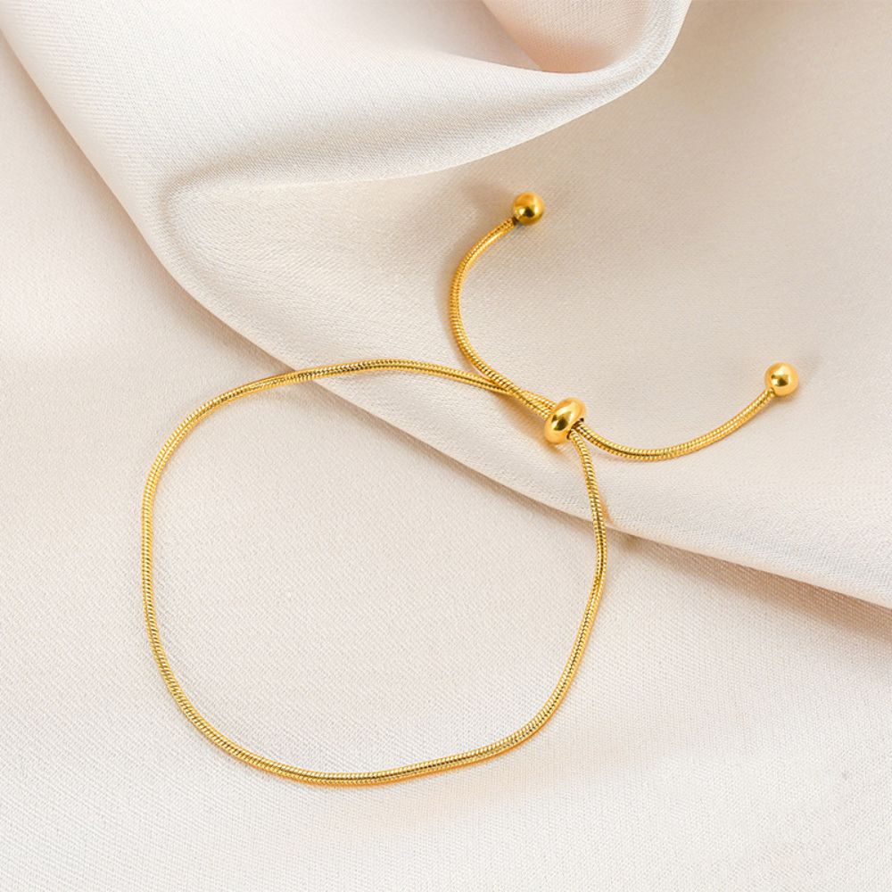 Adjustable Gold Drawstring Bracelet Margot