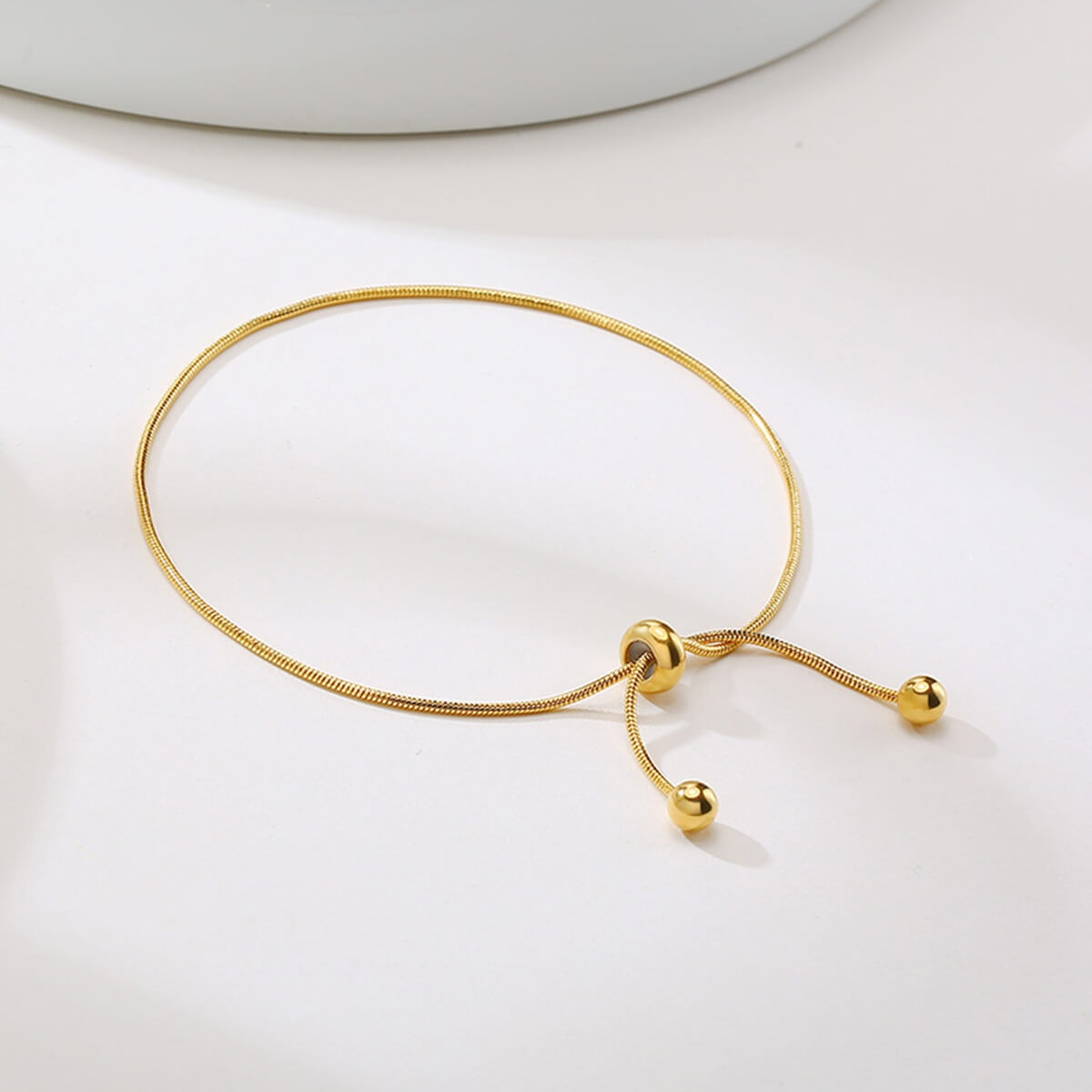 Adjustable Gold Drawstring Bracelet Margot
