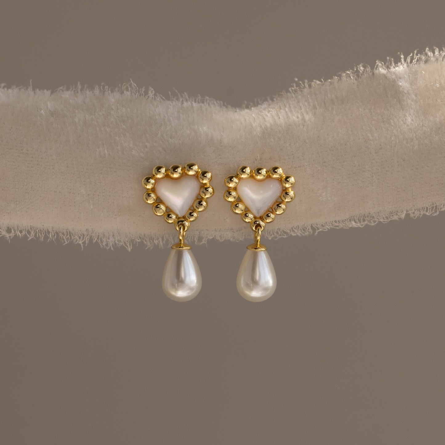 Beaded Drop Pearl Earrings Margot