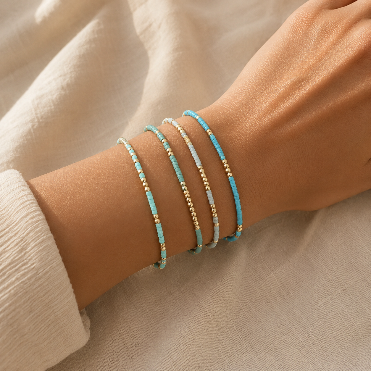 Bohemian Turquoise Beaded Bracelet Margot