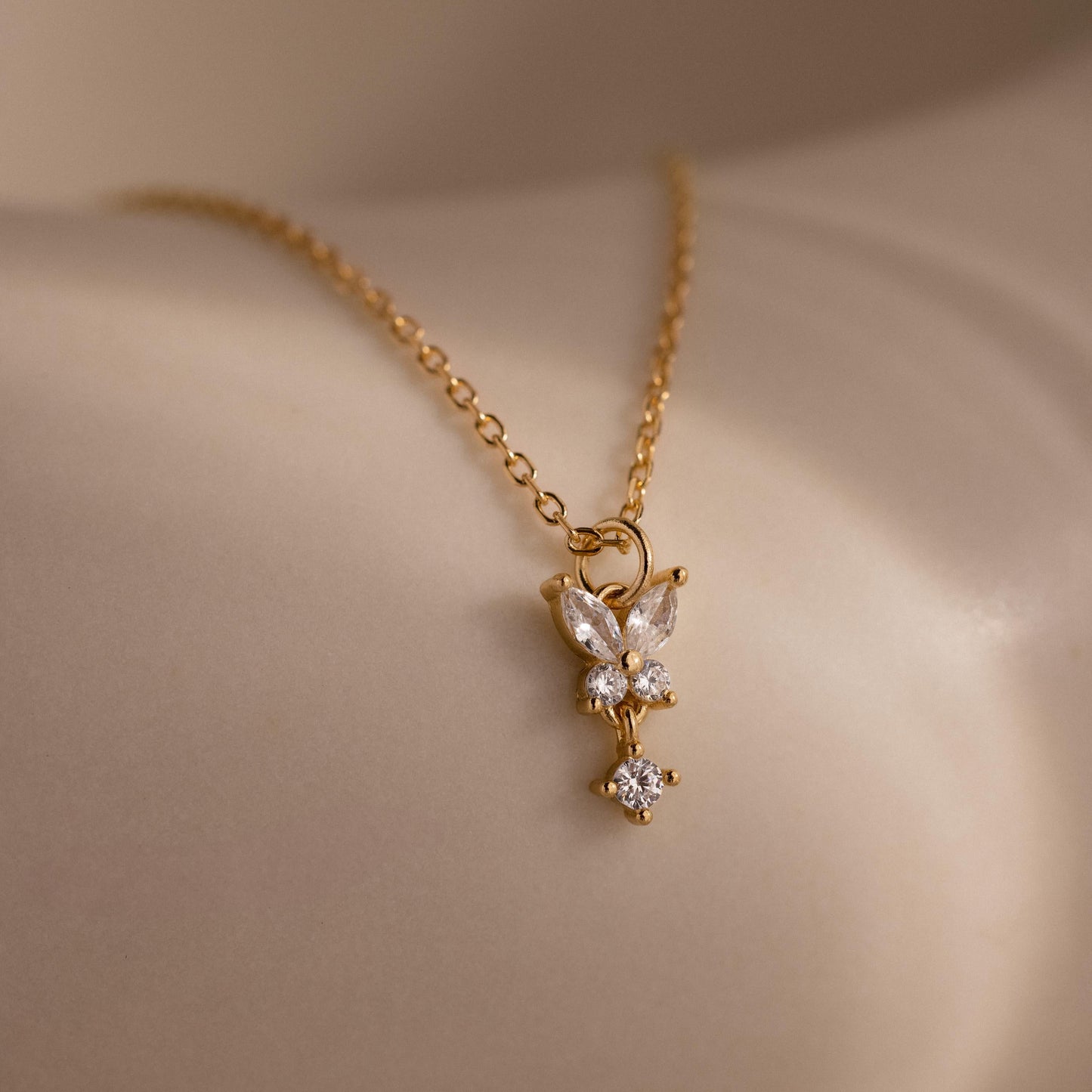 Butterfly Drop Necklace Margot