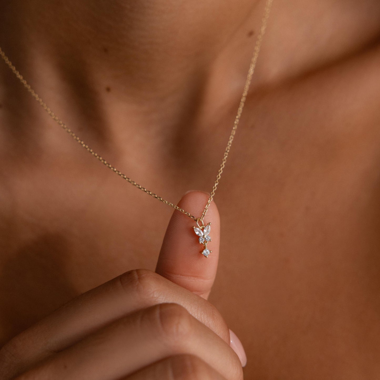 Butterfly Drop Necklace Margot