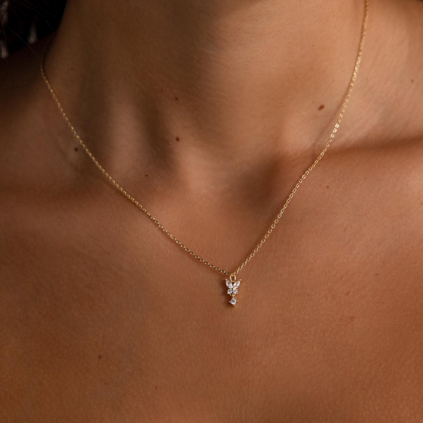 Butterfly Drop Necklace Margot