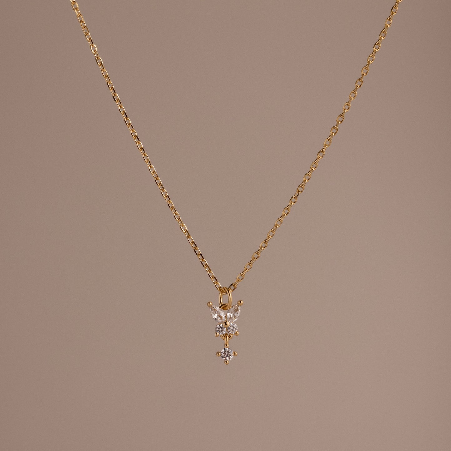 Butterfly Drop Necklace Margot