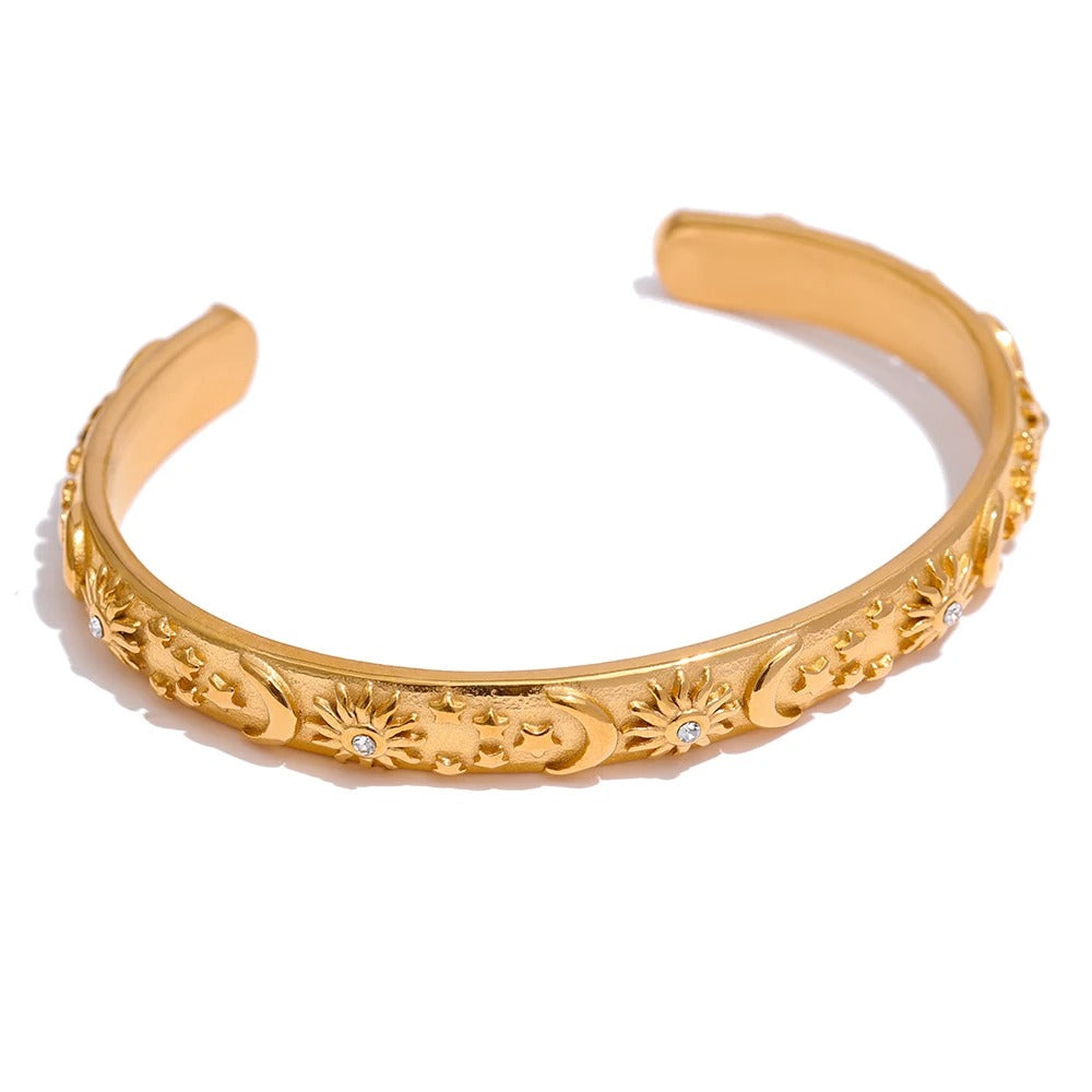 Celestial Gold Bangle Bracelet Margot