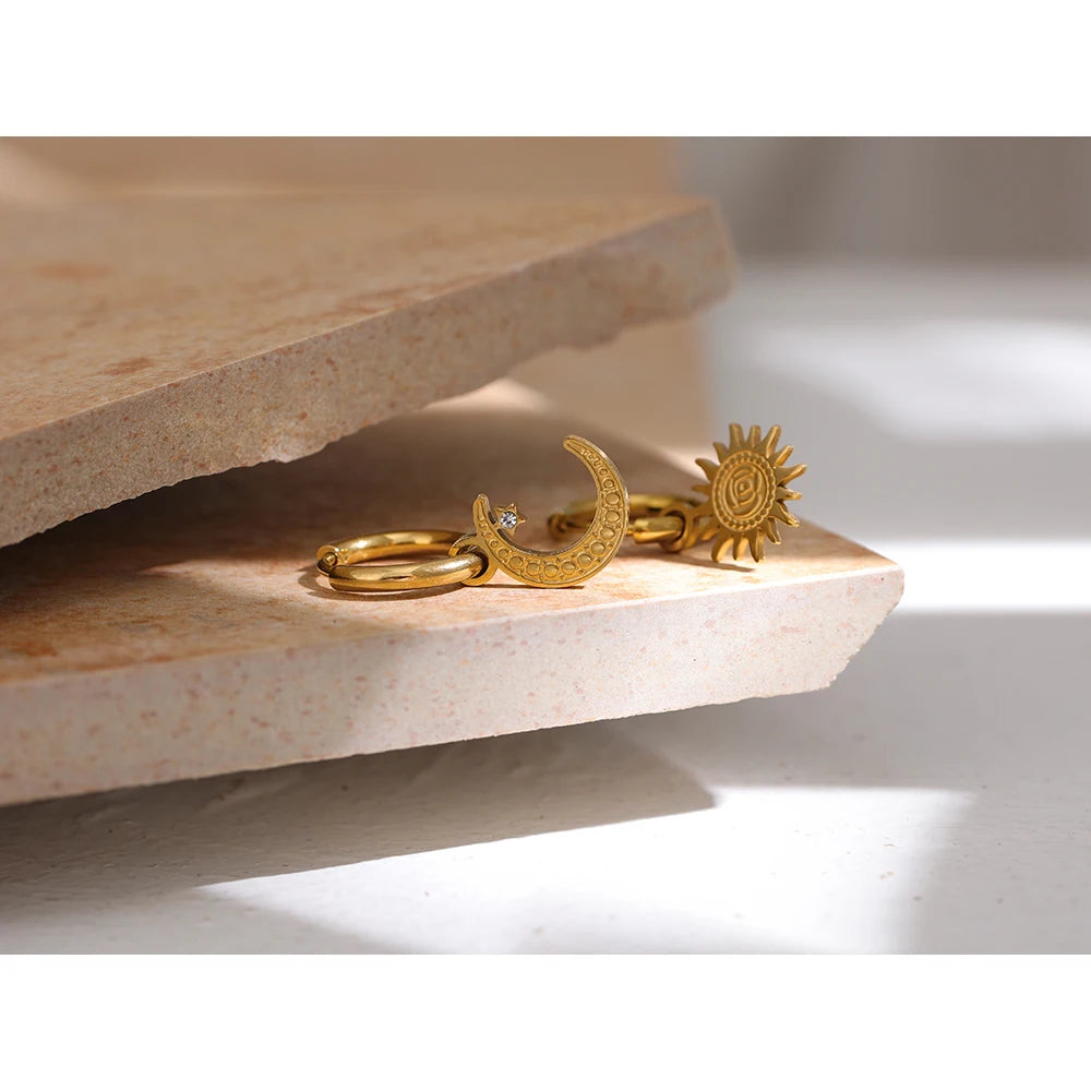 Celestial Gold Hoop Earrings Margot