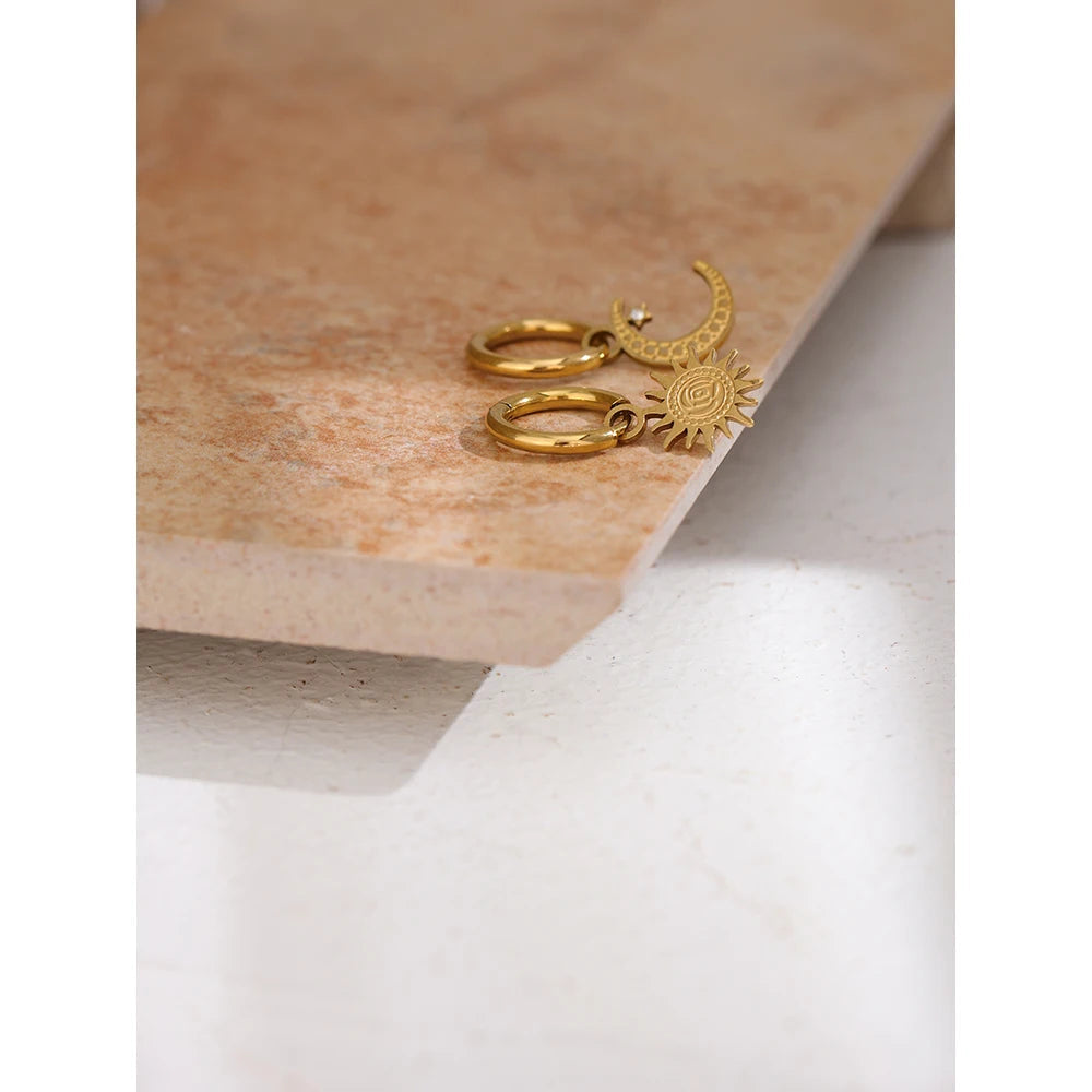 Celestial Gold Hoop Earrings Margot