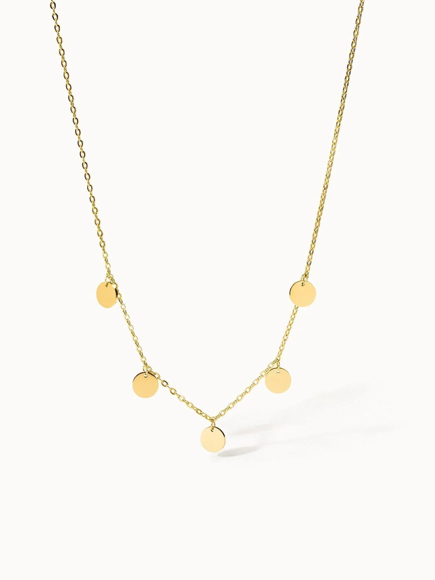 Charming Gold Necklace with Discs Margot