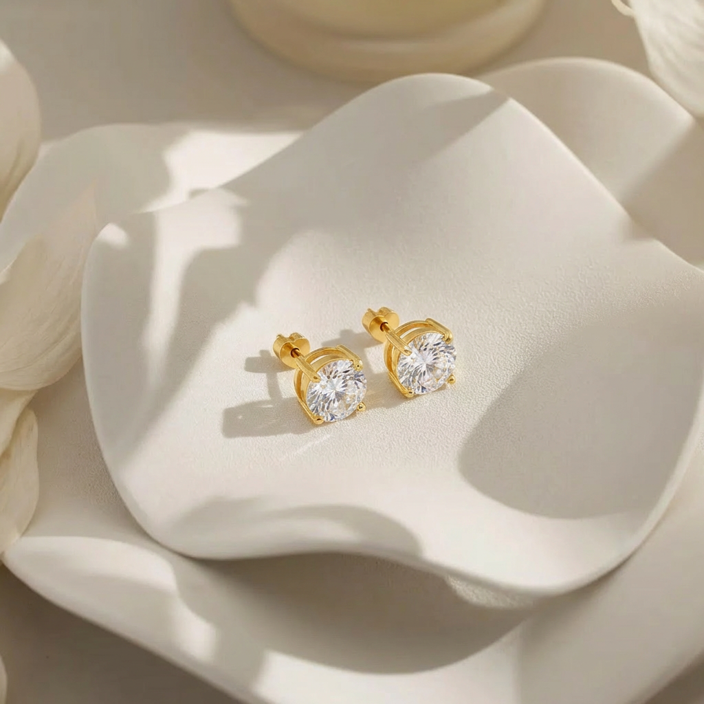 Classic Gold Crystal Earrings Margot