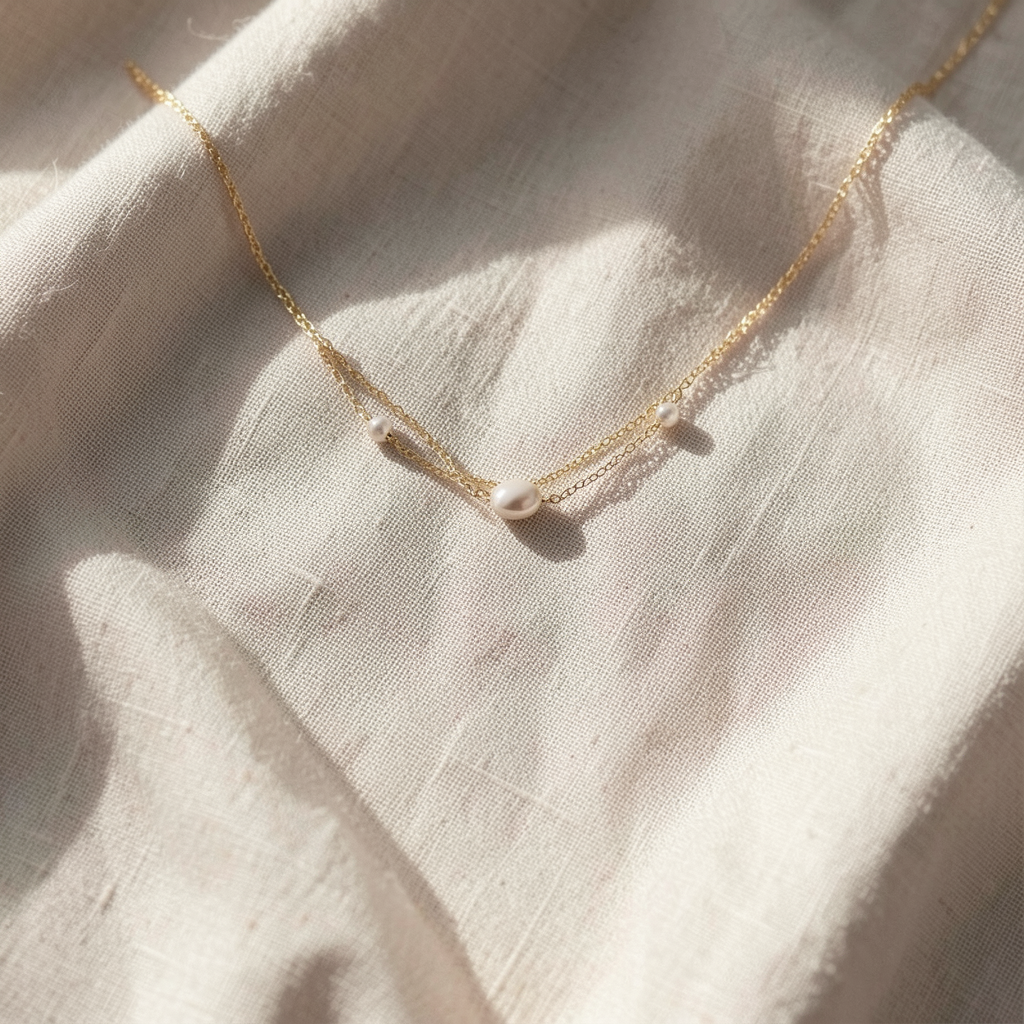 Classic White Pearl Necklace Margot