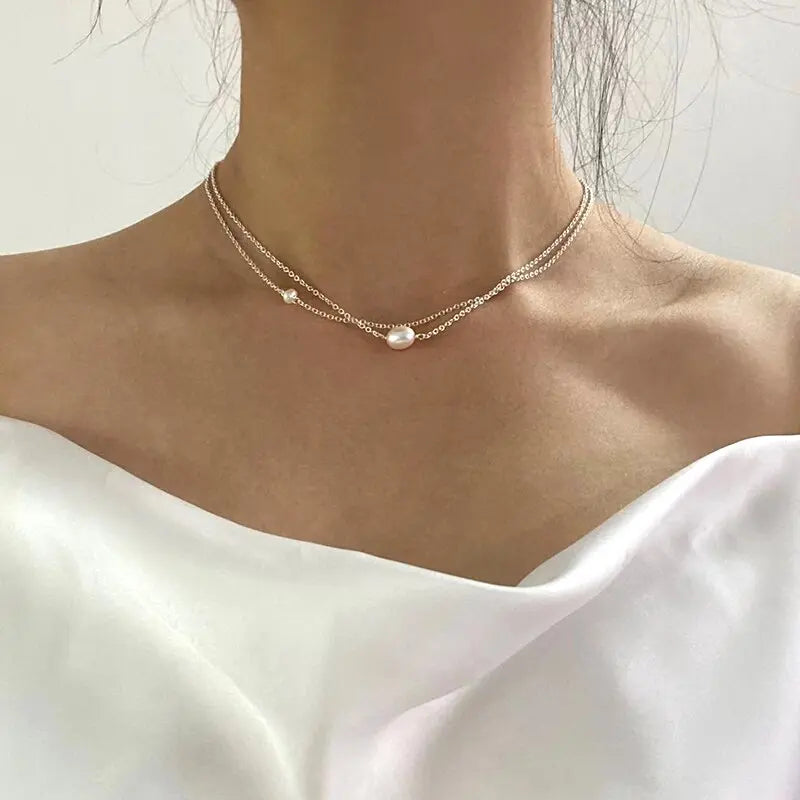 Classic White Pearl Necklace Margot