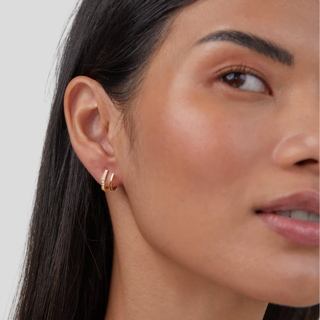 Claw Crystal Earrings Silver Margot