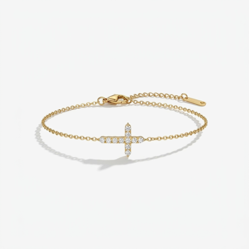 Crystal Cross Gold Bracelet Margot