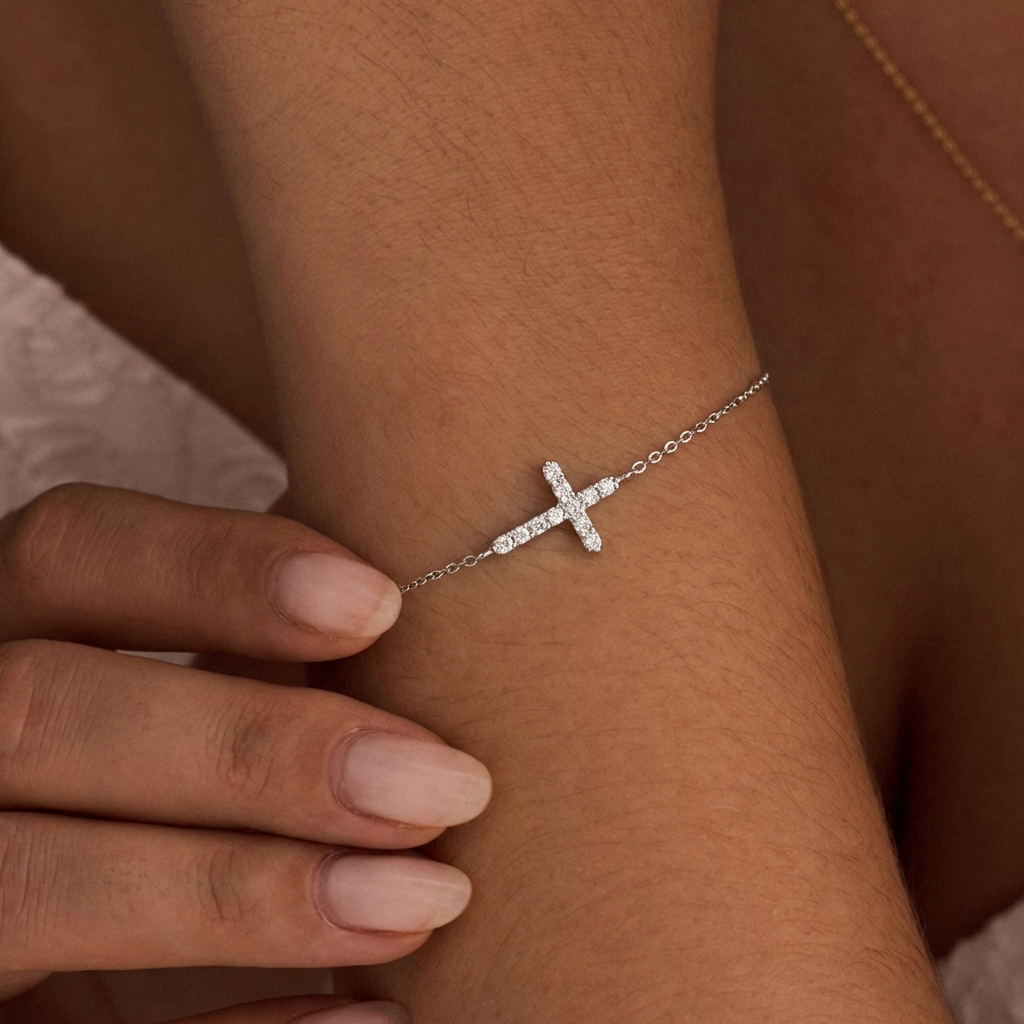 Crystal Cross Gold Bracelet Margot