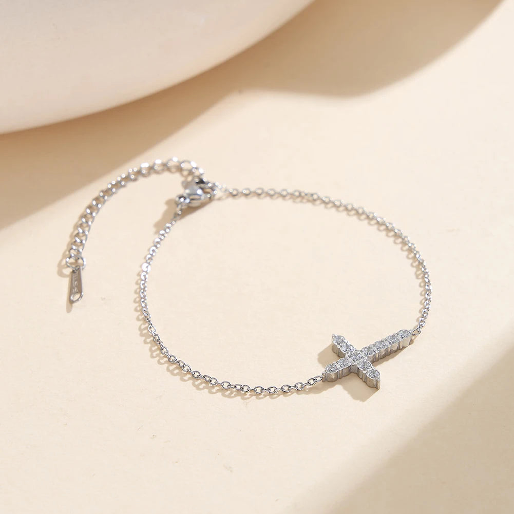Crystal Cross Gold Bracelet Margot