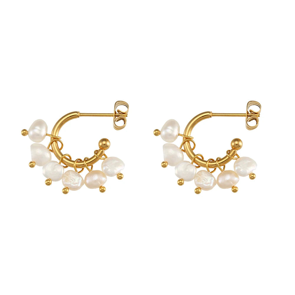 Cute Pearl Earrings Gold Margot