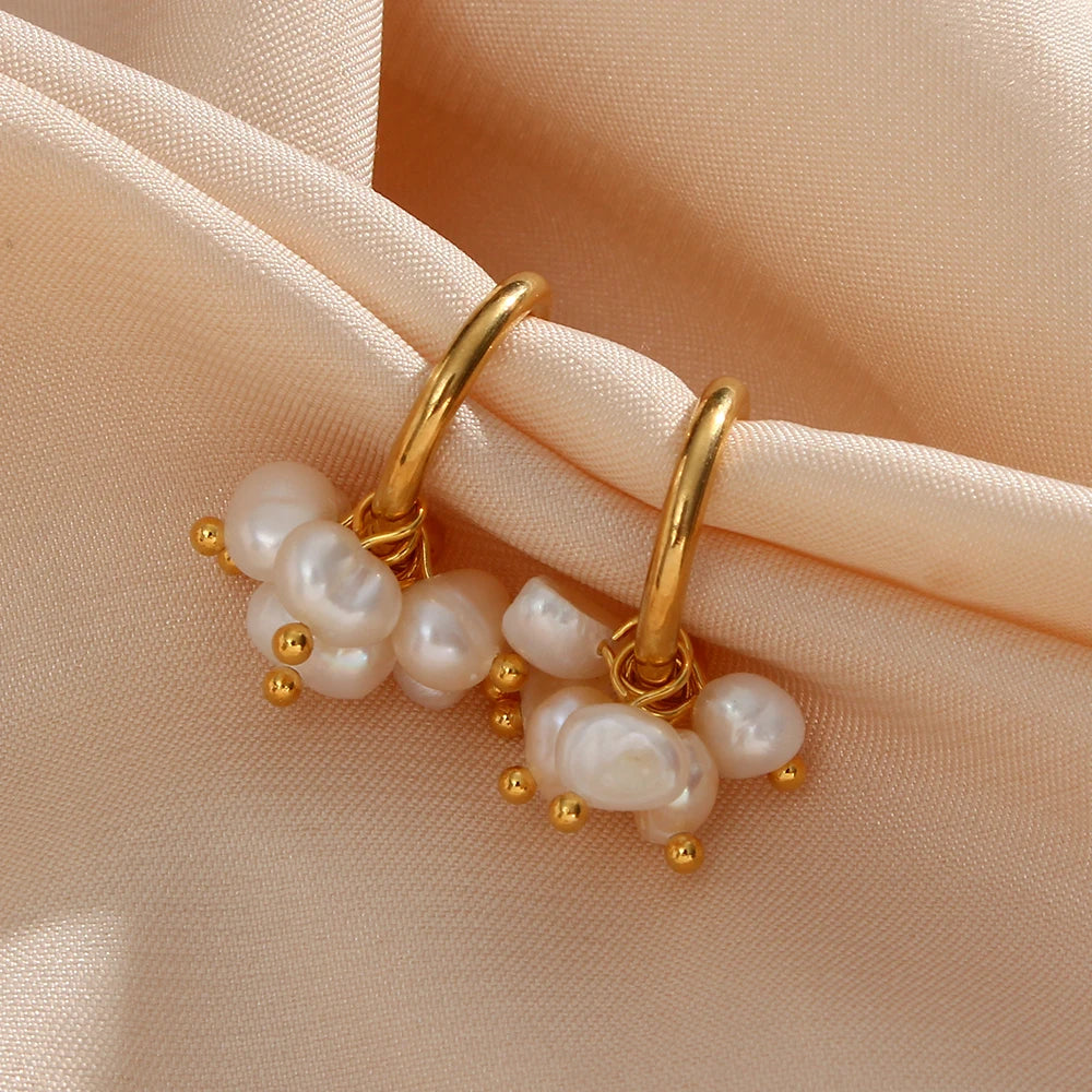 Cute Pearl Earrings Gold Margot