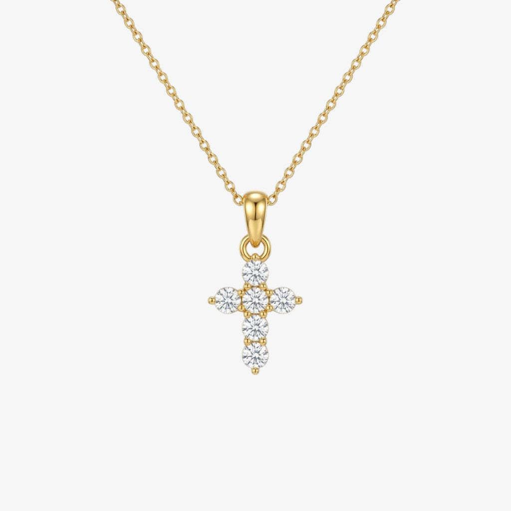 Dainty Cross Necklace Gold Margot