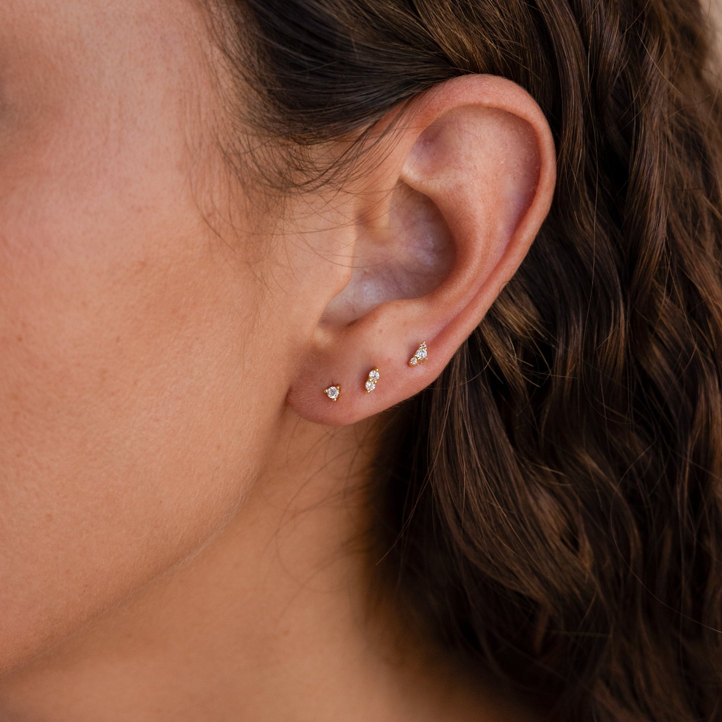 Dainty Diamond Stud Earrings Margot