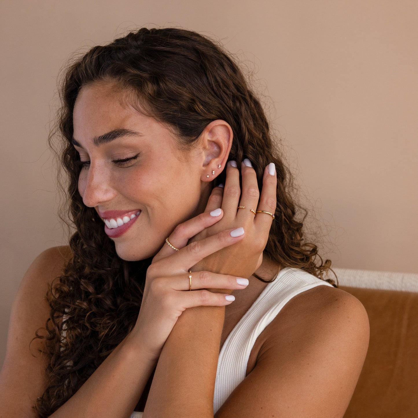 Dainty Diamond Stud Earrings Margot