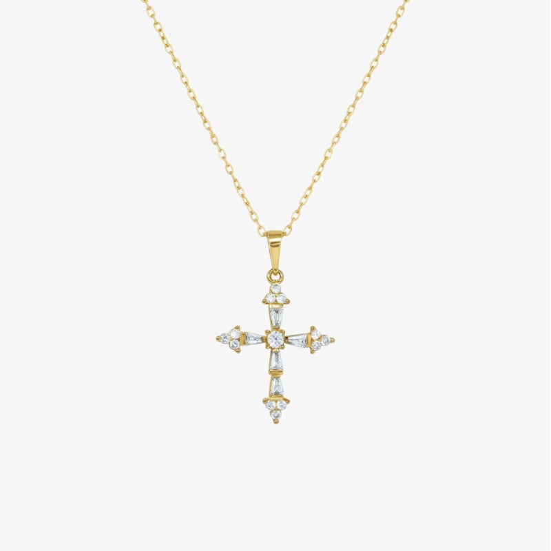 Dainty Gold Cross Necklace Margot
