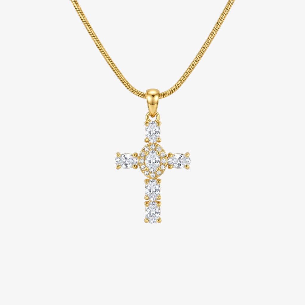 Dainty Gold Cross Necklace Margot