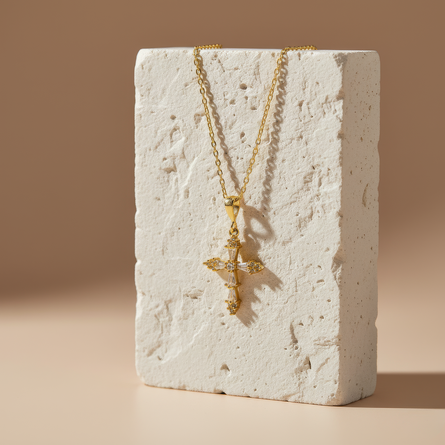 Dainty Gold Cross Necklace Margot